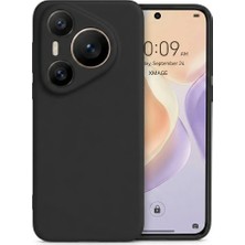 Teknosepetim Pura 80 Pro ile Uyumlu Silikon Kılıf Ultra Esnek Ince Içi Kadife Dış Yüzeyi Mat  Kapak Siyah