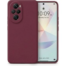 Teknosepetim HONOR200 Pro ile Uyumlu Silikon Kılıf Ultra Esnek Ince Içi Kadife Dış Yüzeyi Mat  Kapak Mürdüm