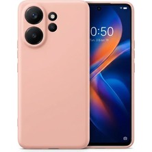 Teknosepetim V60 Lite ile Uyumlu Silikon Kılıf Ultra Esnek Ince Içi Kadife Dış Yüzeyi Mat  Kapak Pembe