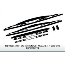 Silecek Süpürgesi 550MM+510MM RB0465 Renault Megane 02> Takim Remark Rem R002 1238 (2'li Paket)