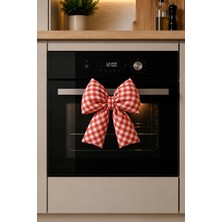Naya Home Dijital Baskı Damalı Fiyonk Fırın Süsü Dekoratif Dolgulu Yumuşak El Yapımı