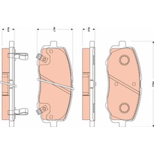 Fren Balatasi Ön Hyundai I20 I (Pb, Pbt) 1.2 2008-2015 Trw GDB3510