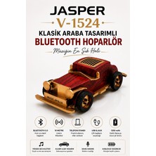 Jasper JPR-1524 Dekoratif Bluetooth Hoparlör Telefon Standı Retro Klasik Araba Tasarım 3W 1200 Mah