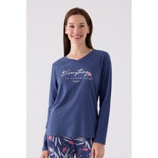 Pierre Cardin Ikili Pijama Takım Mor - Süprem - 2li Takım