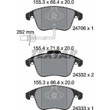 Fren Balatasi Ön-Fişli Cabb-Cdha-Caga Ön Audi A4 B8 (8k2) 2.0 Tdı 2007-2015 Textar Txt 2470601