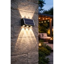 K2 Global 30W Solar LED Duvar Apliği 3 Renk Cct IP65 Güneş Enerjili Dış Mekan