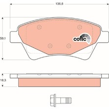 Fren Balatasi Ön Renault Megane Iı Sedan (Lm0 1.9 Dci / (Bm0 2002-2010 Trw GDB1597