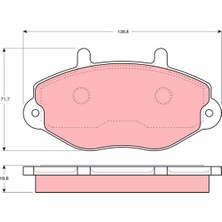 Fren Balatasi Ön Ford Transit Minibüs 2.5 Dı (Ebl, Ecl, Eds, Edl) 1991-2000 Trw GDB1080