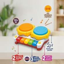 Gokidy Işıklı Müzikli Piyanolu Kaya Davul