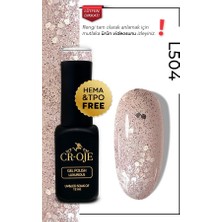 Cr-Oje Kalıcı Oje L504- Simli Pembe (12 ML.)