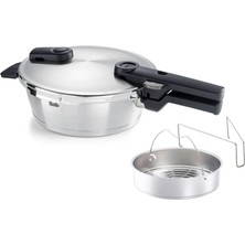 Fissler Vitaquick Premium 2.5 Litre Düdüklü Tencere + Buharda Pişirme Aparatı