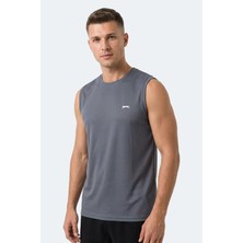 Slazenger Hazzar I Erkek Kolsuz Koyu Gri Tişört
