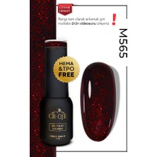 Cr-Oje Kalıcı Oje M565 - Simli Bordo (5 ML)