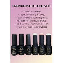 Cr-Oje Kalıcı Oje French Set Top Coat/base Coat/primer 3 Adet Kalıcı Oje