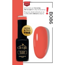 Cr-Oje Kalıcı Oje B086- Kırmızımsı Turuncu (12 ML.)