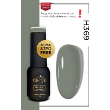 Cr-Oje Kalıcı Oje H369 - Yeşilimsi Gri (5 ML)