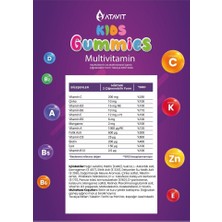 Atavit Multivitamin A,C,E,D3,B3.B5.B6.B12.BIOTIN,İYOT Gummıes Kids