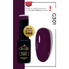 Cr-Oje Kalıcı Oje G301 - Patlıcan Mor  (12 Ml.)