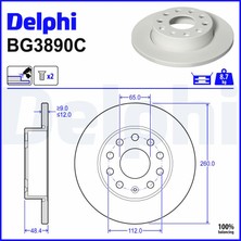 Fren Diski (Çiftli Paket) Arka Skoda Octavia Iı Combi (1z5) 1.4 2004-2013 Delphi Del BG3890C
