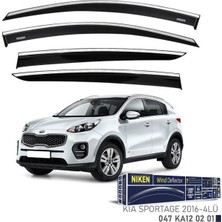 Kia Sportage 2016+ Kromlu Cam Rüzgarlığı Ön - Arka 4 Parça Niken NKN-047KA120201