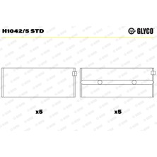 Ana Yatak Std Renault Clio I (B 1.2 (B/C57R, B575, B57A) / 1990-1998 Glyco Gly H1042/5
