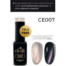 Cr-Oje Kalıcı Oje 7d Cat Eye- Gri Pembe 007