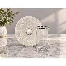 Tektava Koleksiyon Paisley White Titanyum 12 Parça 6 Kişilik Çay Seti