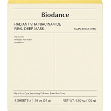 Biodance Radiant Vita Niacinamide Real Deep Aydınlatıcı Yüz Maskesi