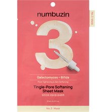 Numbuzin No.3 Tingle-Pore Softening Sheet Mask Gözenek Görünümü Azaltıcı Dengeleyici Yüz Maskesi