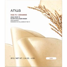 Anua Rice 70 Glow Collagen Mask 4ea Nemlendirici Hidrojel Yüz Maskesi 38 gr