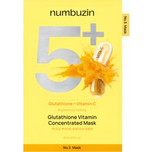 Numbuzin No.5+ Glutathione Vitamin Concentrated Leke Karşıtı Aydınlatıcı Yüz Maskesi