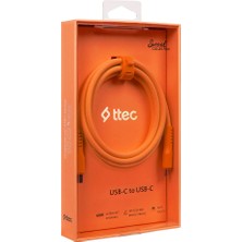 Ttec Usb-C - Usb-C 120CM 60W Pd/qc Hızlı Şarj/data Kablosu Neon Turuncu 2DK59NT