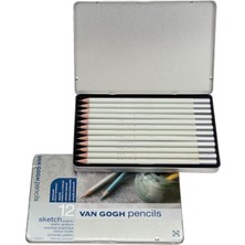 Van Gogh : Dereceli Eskiz Kalem Seti : 12 Renk (Metal Kutu)