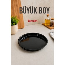 Şamdan Büyük Boy Yuvarlak Tepsi