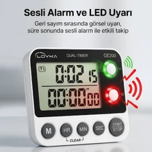 Loyka GE200 Çift Ekranlı Dijital Zamanlayıcı ve Kronometre