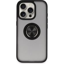 Apple Iphone 16 Pro Kılıf Montreal Yüzüklü Silikon Kapak - Siyah ITDHMN-GO4823