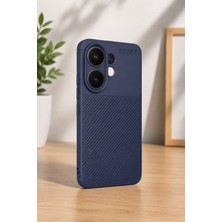 bbtech Vivo V60 ile Uyumlu Karbon Dokulu Kamera Korumalı Darbe Emici Ince Mat Tpu Silikon Kılıf
