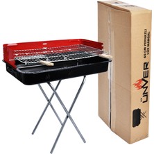 60CM  Pervazlı Portatif Ayaklı Mangal Tekli Kutulu (4887)