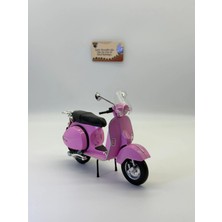 Pembe Vespa PX125 1:10 Ölçekli Maket Diecast Model | Işıklı Sesli