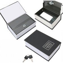 KÜÇÜK=114X80X45MM Kitap Modeli Kilitli Kasa - Kumbara Renkli (4887)