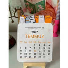 Tiny Stories TR 2027 Takvim - Kedili Masaüstü + Tahta Stand