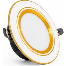 K2 Global 5W 3 Işık Renkli Sıva Altı LED Spot 350 Lümen Gold-Beyaz