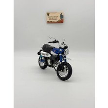 Diecast Honda Monkey 2018 Model Motosiklet 1:9 Ölçek Mavi Sesli Işıklı