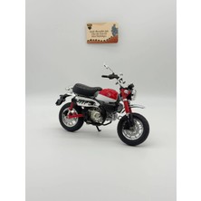 Diecast Honda Monkey 2018 Model Motosiklet 1:9 Ölçek Kırmızı Sesli Işıklı