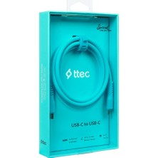 Ttec Usb-C - Usb-C 120CM 60W Pd/qc Hızlı Şarj/data Kablosu Neon Mavi 2DK59NM