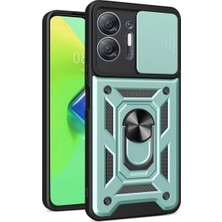 Infinix Hot 30 5g Kılıf Pars Lens Yüzüklü Silikon - Yeşil ITDHMN-GO4823
