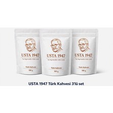 Usta 1947 Taş Değirmenden Türk Kahvesi 3'lü Set (100 gr * 3 Adet)