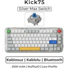 Nuphy KICK75 Tri-Mode Low Profile Custom Mekanik Oyuncu Klavyesi
