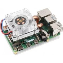WaveShare Ice Tower Cpu Soğutma Fanı - Raspberry Pi 4b/3b+/3b Uyumlu