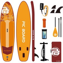 Lethe Boards Aurora Yellow Sup 350 cm Uzunluk x 86 cm Genişlik x 15 cm Şişme Paddle Board Full Set